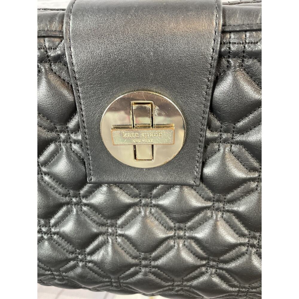 Kate Spade Astor Court Elena Black Pebbled Leather Shoulder Tote Bag - Picture 2 of 11